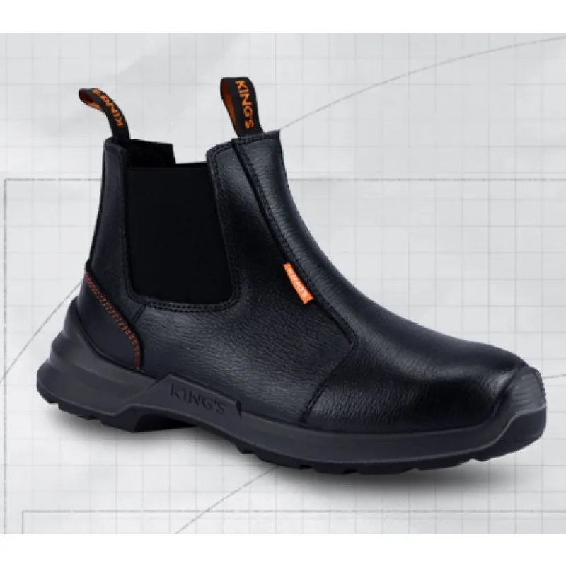 Oliver / Kings Work Boots, 15580, 'Black', Elastic Sided, Steel Toe Safety. New!