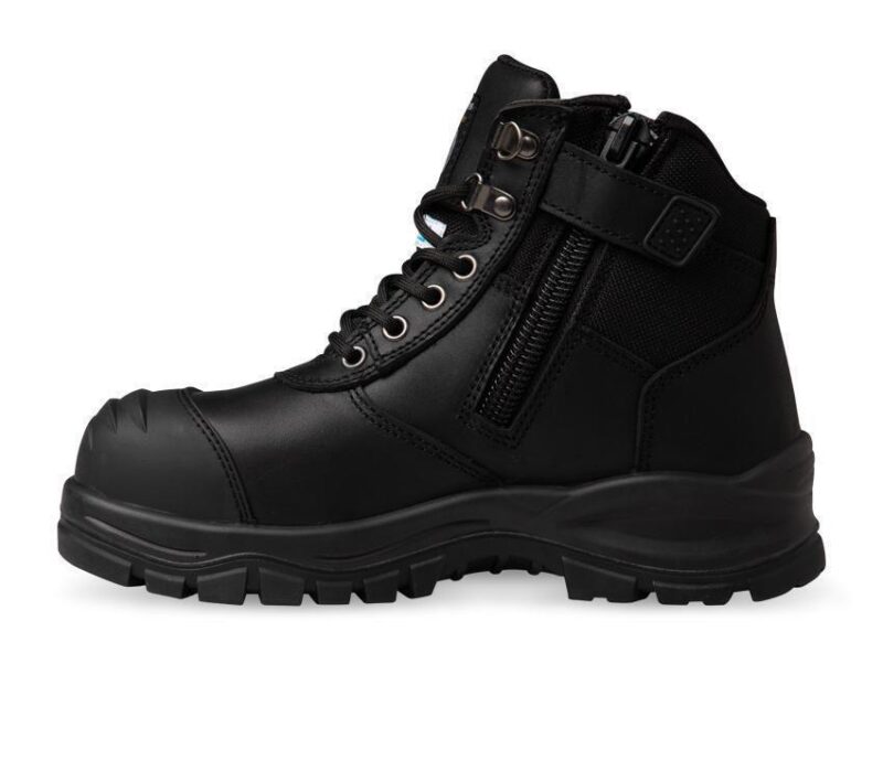 SKECHERS Men's Black zip Composite Toe Safety Work Boot, Memory Foam Comfort
