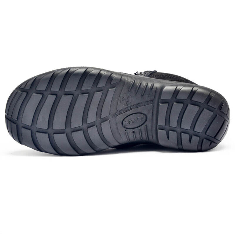 Oliver 34660 Work Boot. Steel Toe Safety. Black Leather. ZIP-SIDE & SCUFF CAP