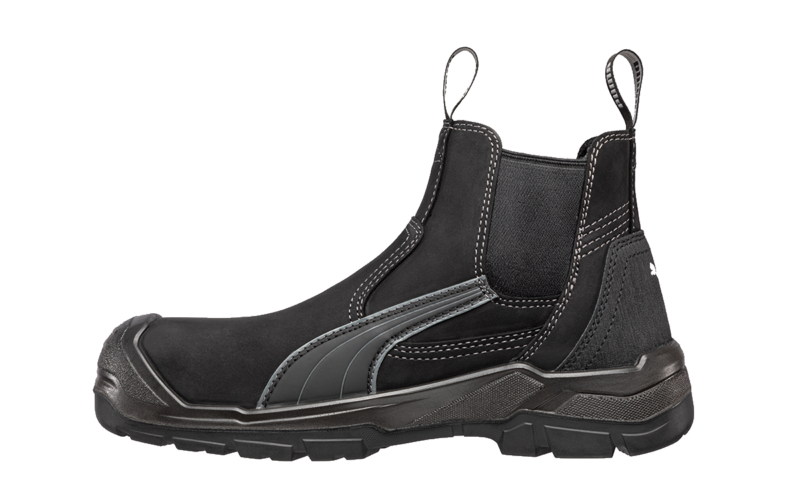 Puma Work Boots 630347 'Tanami', Black Composite Toe Safety, Elastic Sided