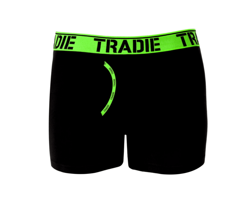 TRADIE BIG FELLA UNDERWEAR  'GREEN SINGLE PAIR TRUNK ' - UNDIES FOR BIG BLOKES
