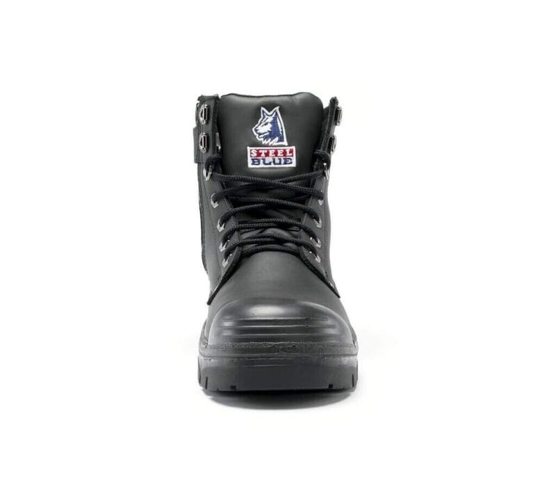 Steel Blue 'Argyle' 332152 Black Work Boots. Steel Cap Safety. Zip Side Bump Cap