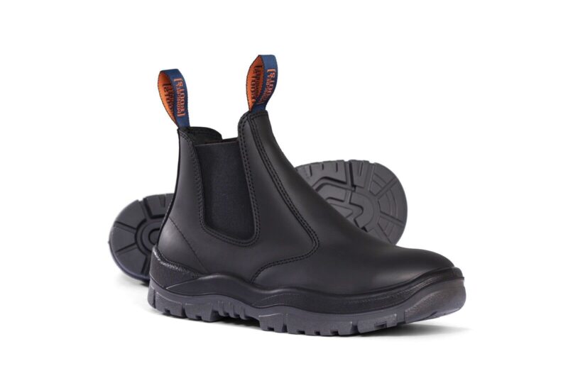 Mongrel 240020 Work Boots. Steel Toe Safety, Black. Elastic Sided. ORIGINALS!