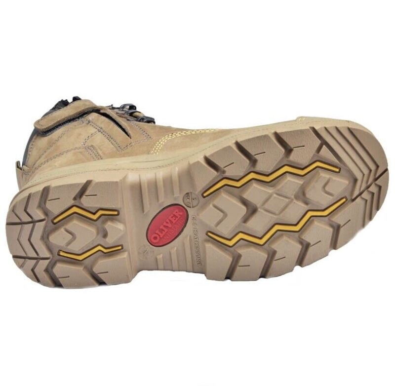 Oliver 55352Z STONE Work Boots, Steel Toe Safety, Side Zip (55332z STONE)