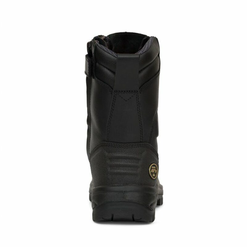Oliver Work Boots 55380, Black Steel Toe Safety High Leg, Zip Side Riggers Boot