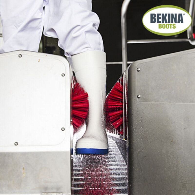 BEKINA 'StepLite X' WHITE Work Safety Gumboots Steel Toe Cap. 40% Lighter