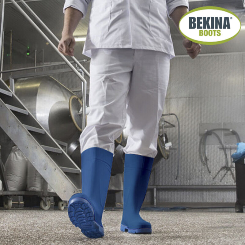 BEKINA 'StepLite X' BLUE Work Safety Gumboots Steel Toe Cap. 40% Lighter