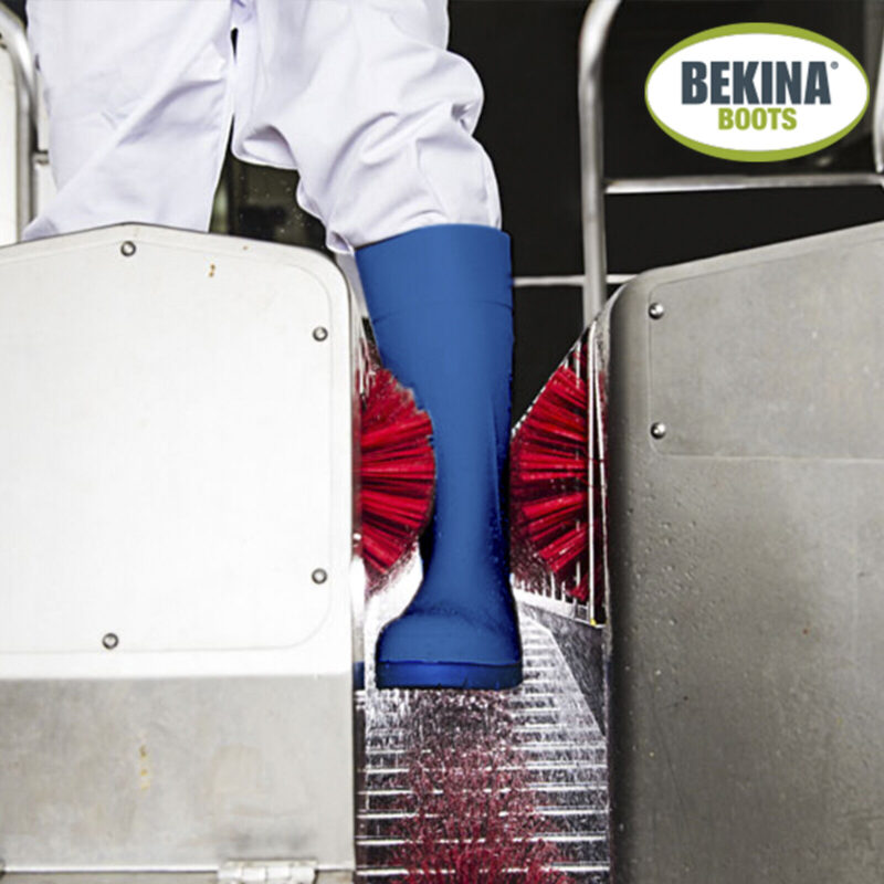 BEKINA 'StepLite X' BLUE Work Safety Gumboots Steel Toe Cap. 40% Lighter