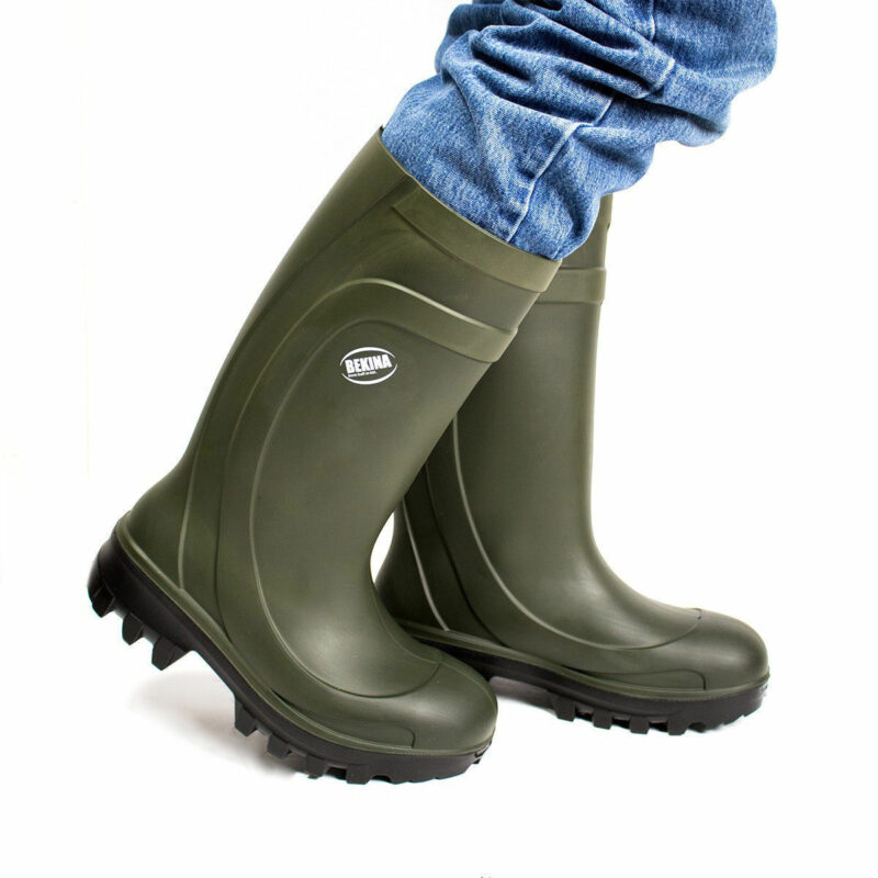 BEKINA 'StepLite X' GREEN Work Safety Gumboots Steel Toe Cap. 40% Lighter