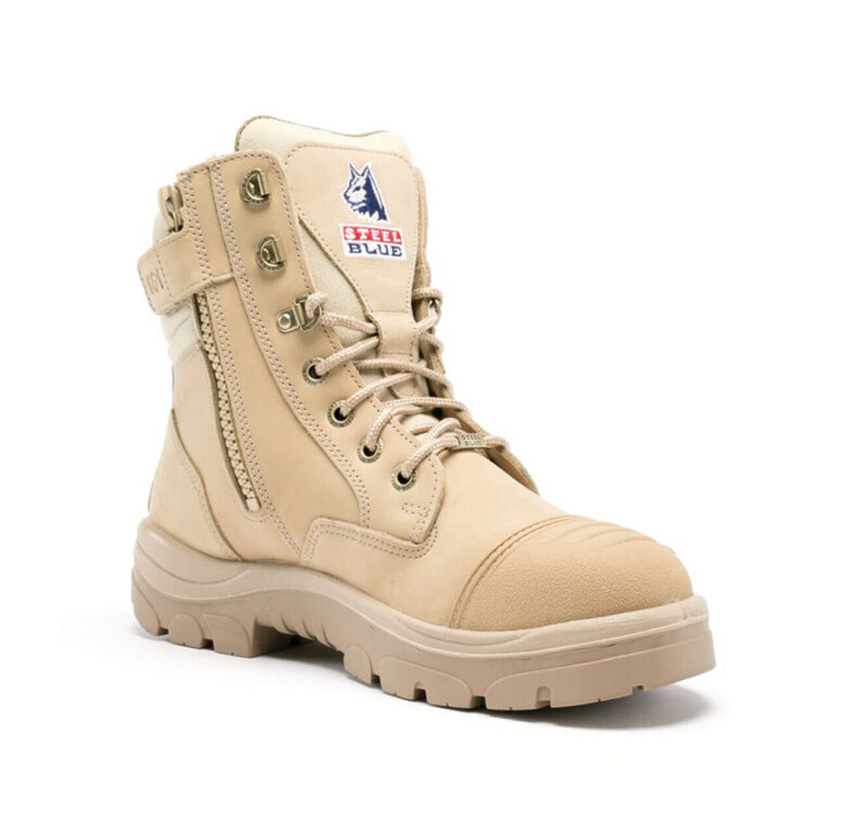 Steel Blue "312661 SAND" Southern Cross Safety Work Boot 150mm  ZIP. SCUFF CAP