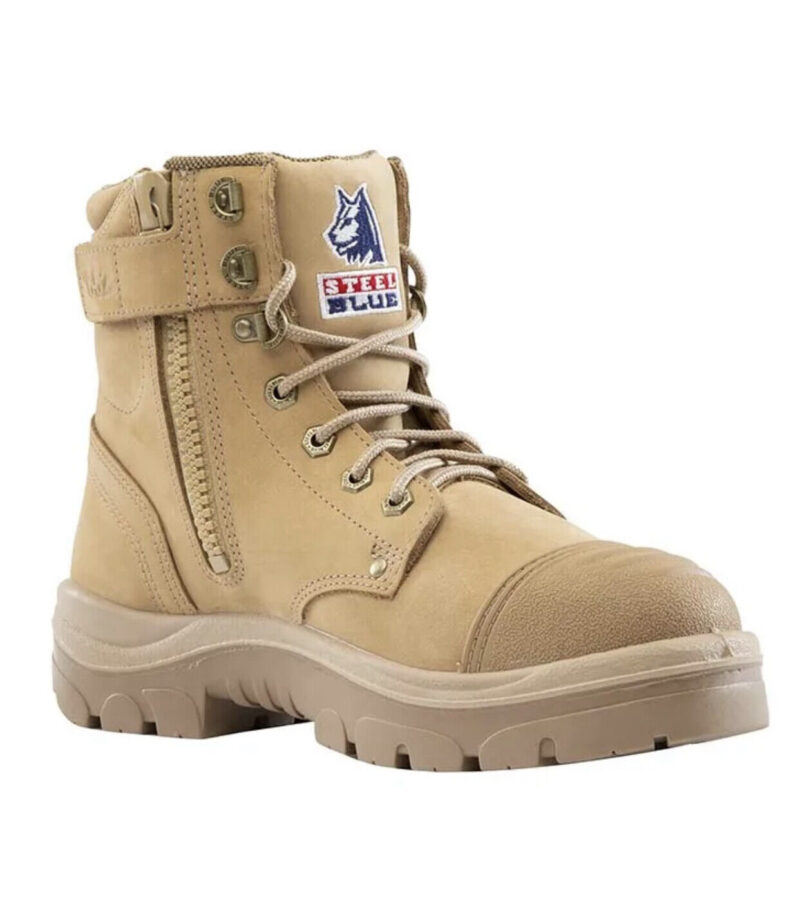 Steel Blue "312652" Sand Argyle Zip Work Boots  Scuff Cap Steel Toe Anti-Static
