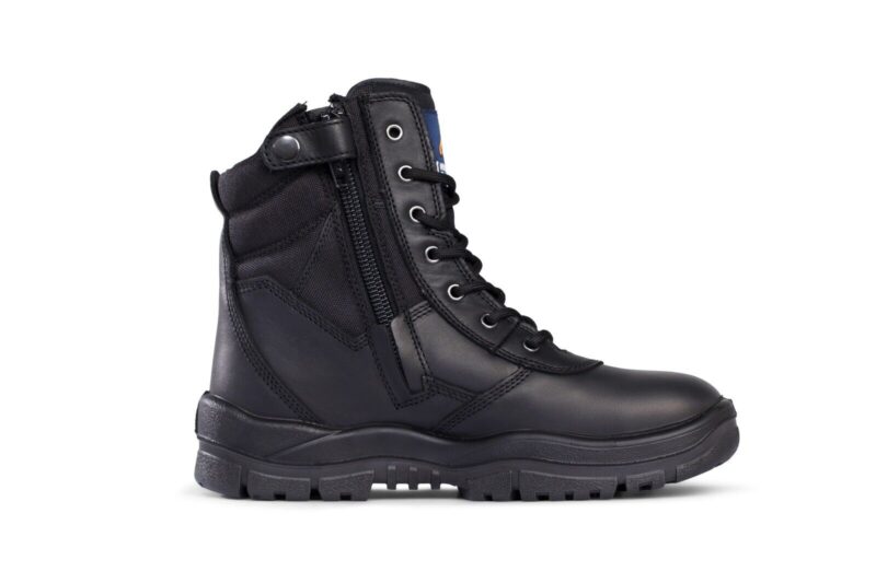 Mongrel Work Boots 951020, Non-Safety Footwear, Black, Hi-Leg, Zip Sider. NEW!