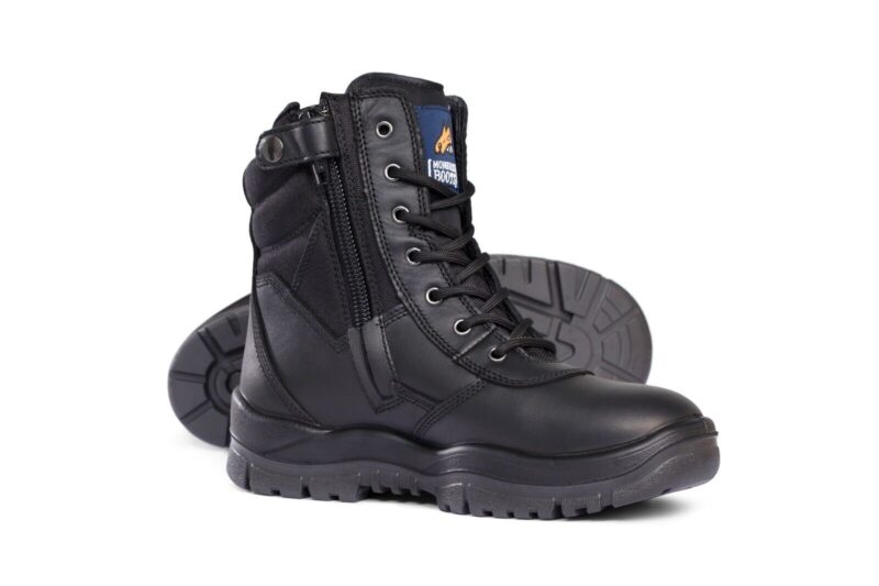 Mongrel Work Boots 951020, Non-Safety Footwear, Black, Hi-Leg, Zip Sider. NEW!