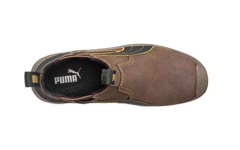 Puma Work Boots 630267 Tanami Brown, Composite Safety, Elastic Sided, Metal Free
