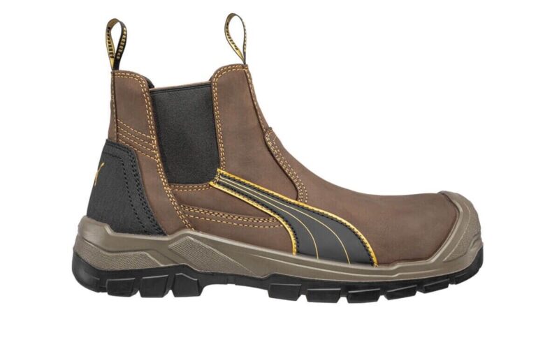 Puma Work Boots 630267 Tanami Brown, Composite Safety, Elastic Sided, Metal Free