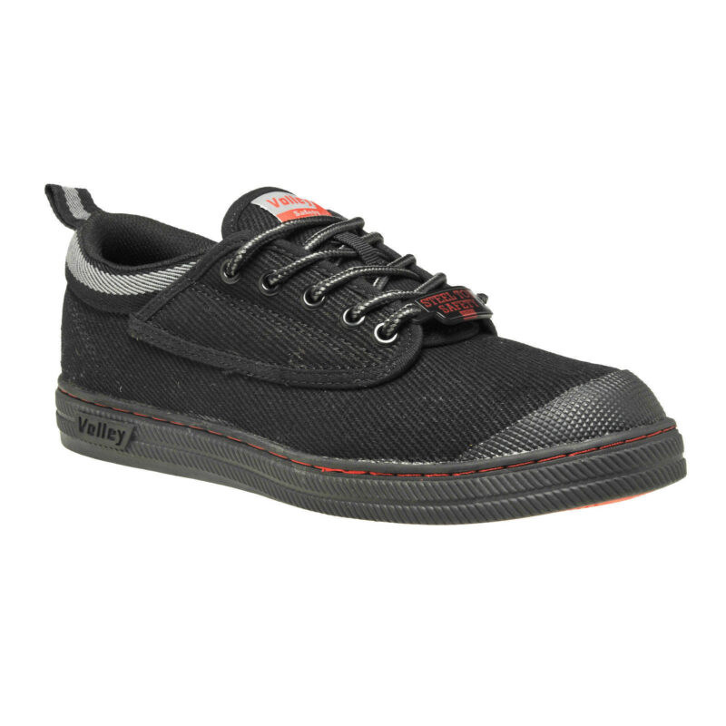 Dunlop Volley Original Black Classic Work Boots. Safety Steel Toe Cap UK Fitting