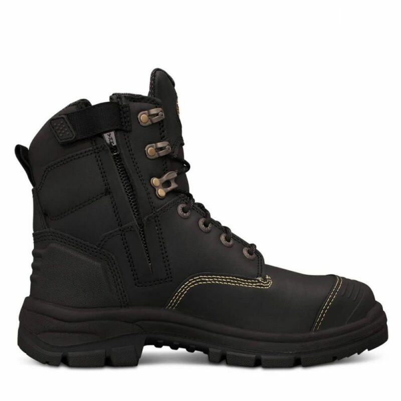 Oliver Work Boots 55345z, Zip Side,'Black' Steel Toe Cap Safety. UPGRADED STYLE!