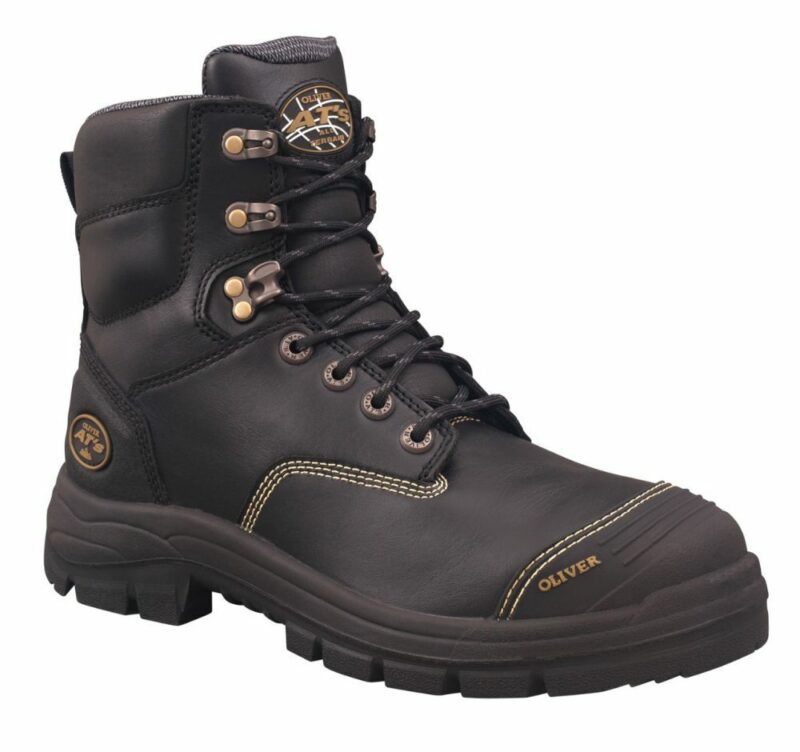 Oliver Work Boots 55345z, Zip Side,'Black' Steel Toe Cap Safety. UPGRADED STYLE!