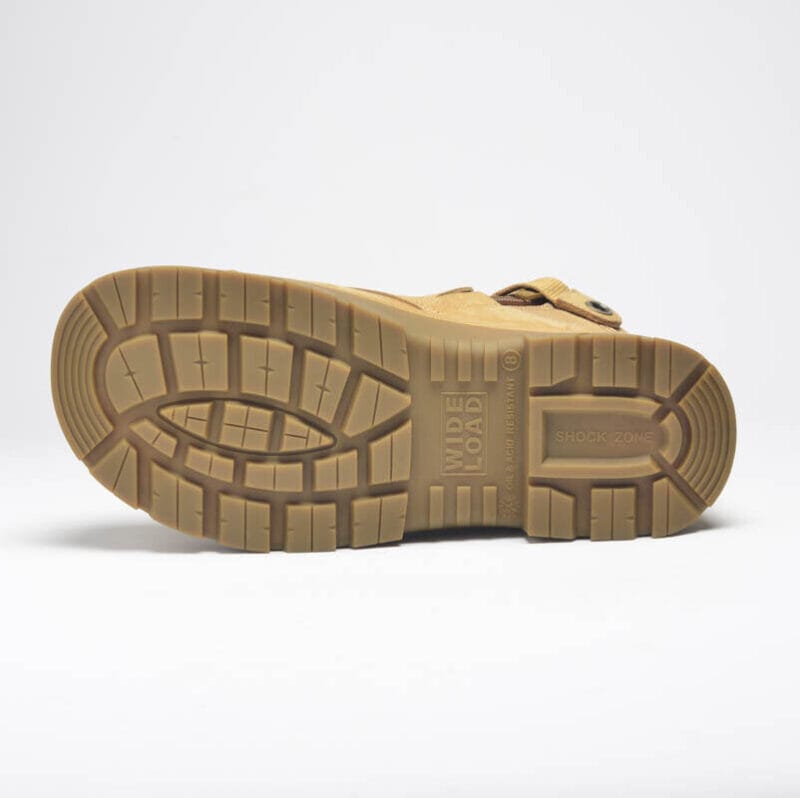 Wide Load 690WZ Wheat, Extra Wide 6inch Steel Toe, Zip/Lace Up Boot - 6E
