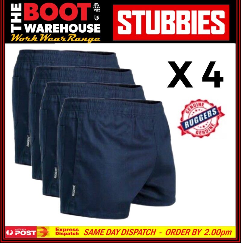 Stubbies 4 X Original Rugger Cotton Drill Short value pack (SE206H) SPECIAL!!