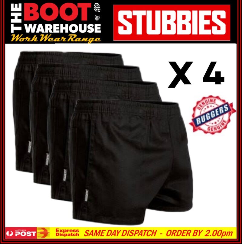 Stubbies 4 X Original Rugger Cotton Drill Short value pack (SE206H) SPECIAL!!