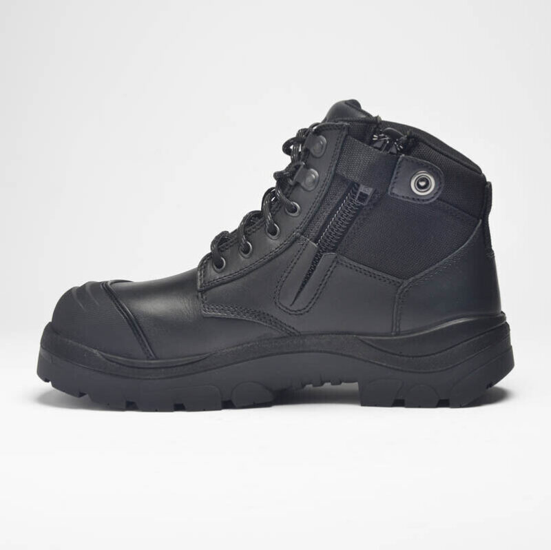 Wide Load 690BZ Black, Extra Wide 6E+ Fitting, Steel Cap Safety Zip Up Work Boot