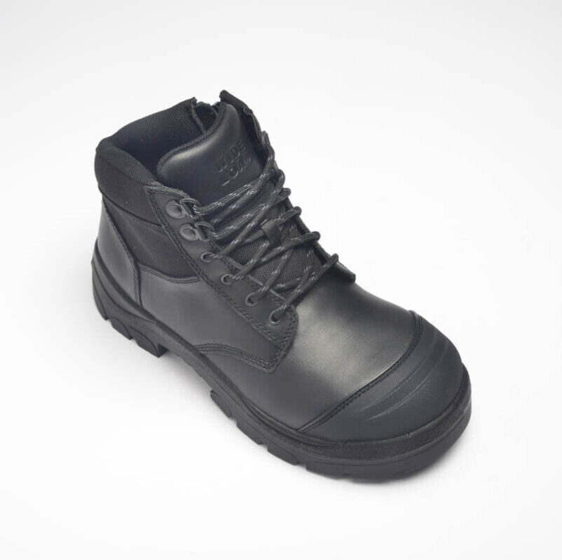Wide Load 690BZ Black, Extra Wide 6E+ Fitting, Steel Cap Safety Zip Up Work Boot