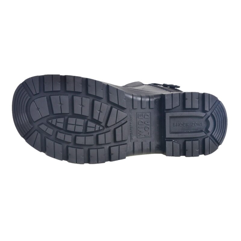 Wide Load 690BZ Black, Extra Wide 6E+ Fitting, Steel Cap Safety Zip Up Work Boot