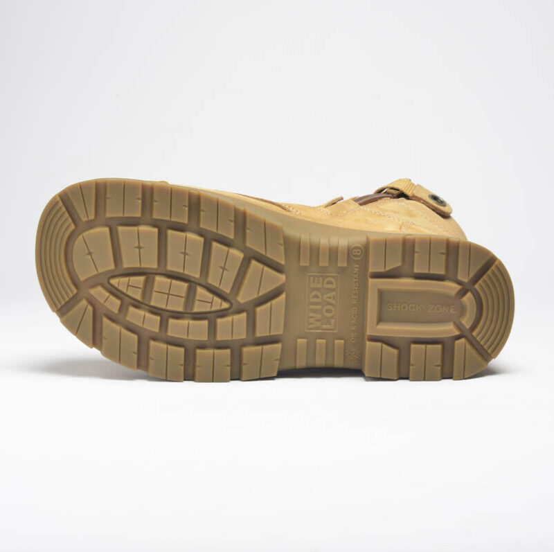 Wide Load 890WZ Wheat, Extra Wide 6E+ Fitting, Steel Cap Safety Zip Up Work Boot