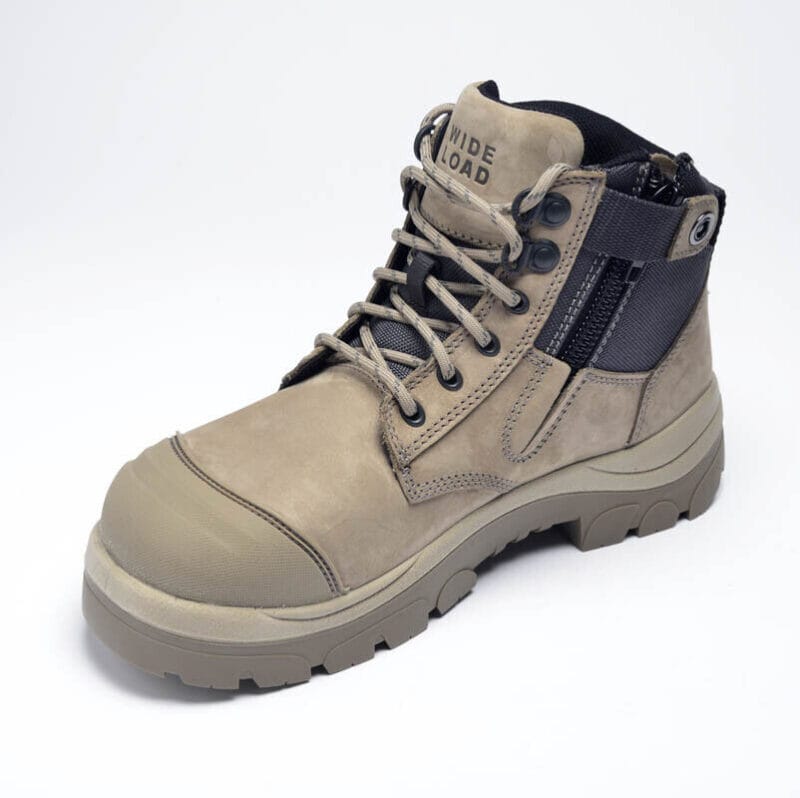 Wide Load 690SZ Stone 6E+ Extra Wide Fit Safety Work Boots, Steel Cap, Side Zip