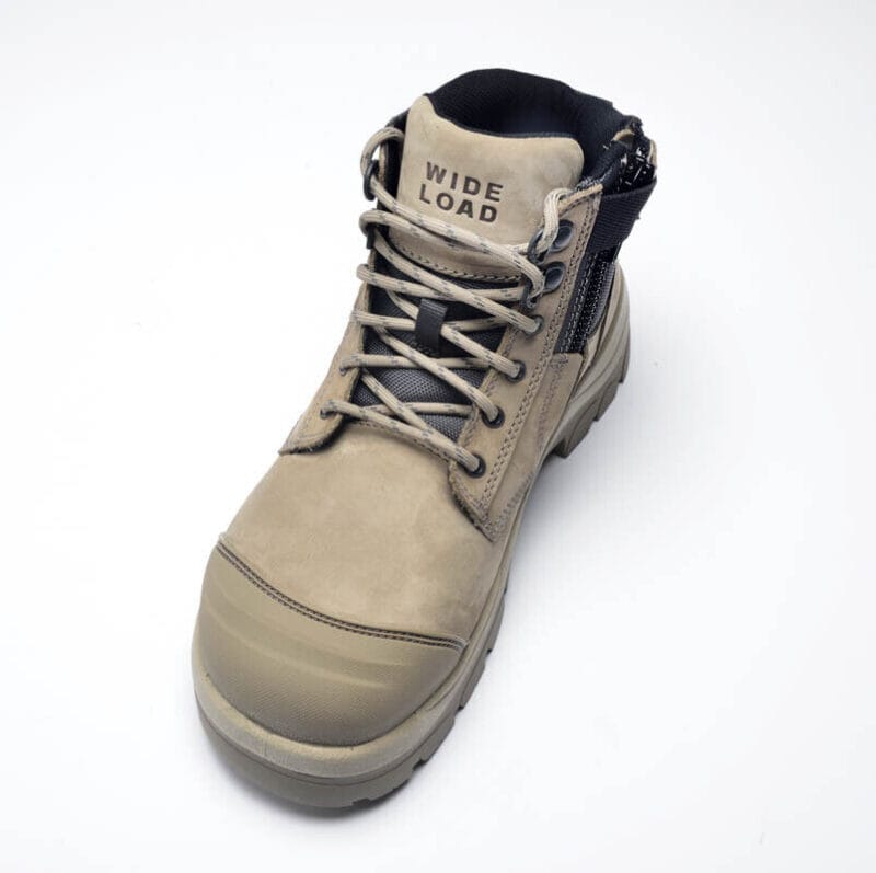 Wide Load 690SZ Stone 6E+ Extra Wide Fit Safety Work Boots, Steel Cap, Side Zip