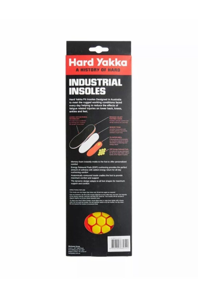 Hard Yakka Y60178 Footbeds. Replacement For Work Boots. Insoles. Innersoles