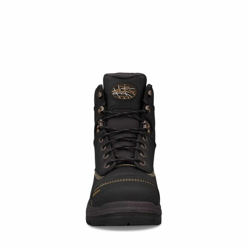 Oliver Work Boots, 55345, Steel Cap Safety , Black Leather, Water Resistant
