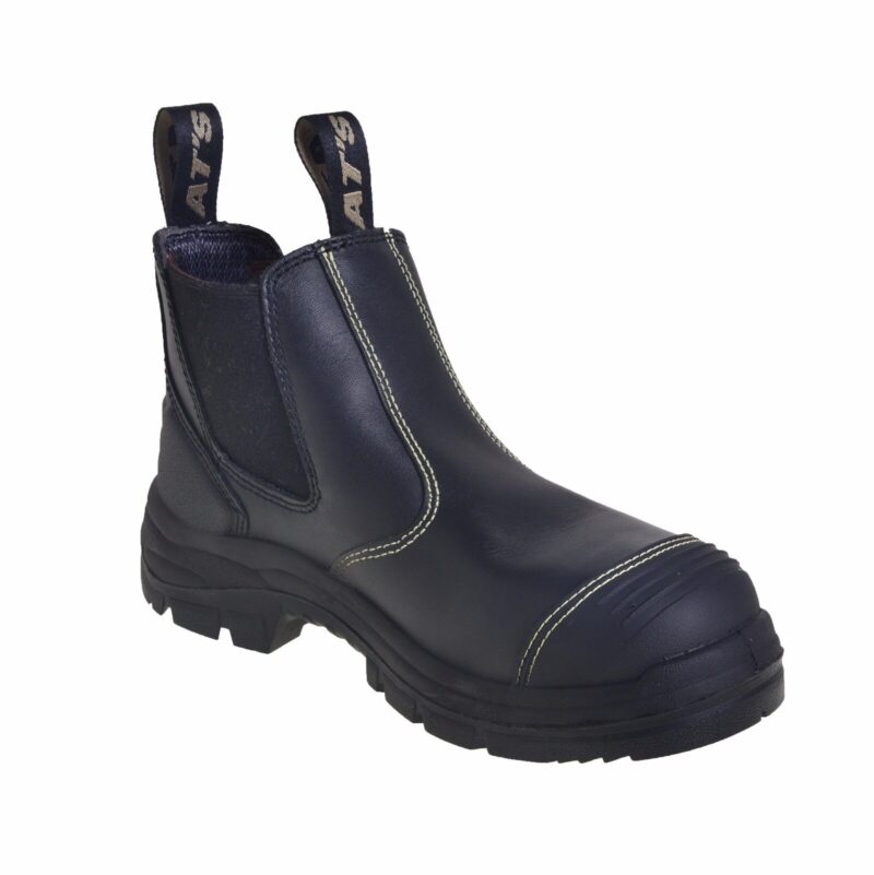 Oliver Work Boots 55320. Black, Elastic Sided, Water Resistant Steel Toe Safety