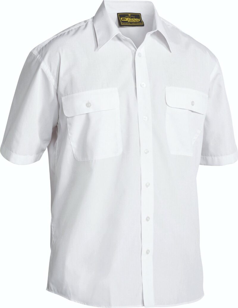 Bisley Mens Work Shirt BS1526 Permanent Press Short Slv. Lightweight BIG SIZES!
