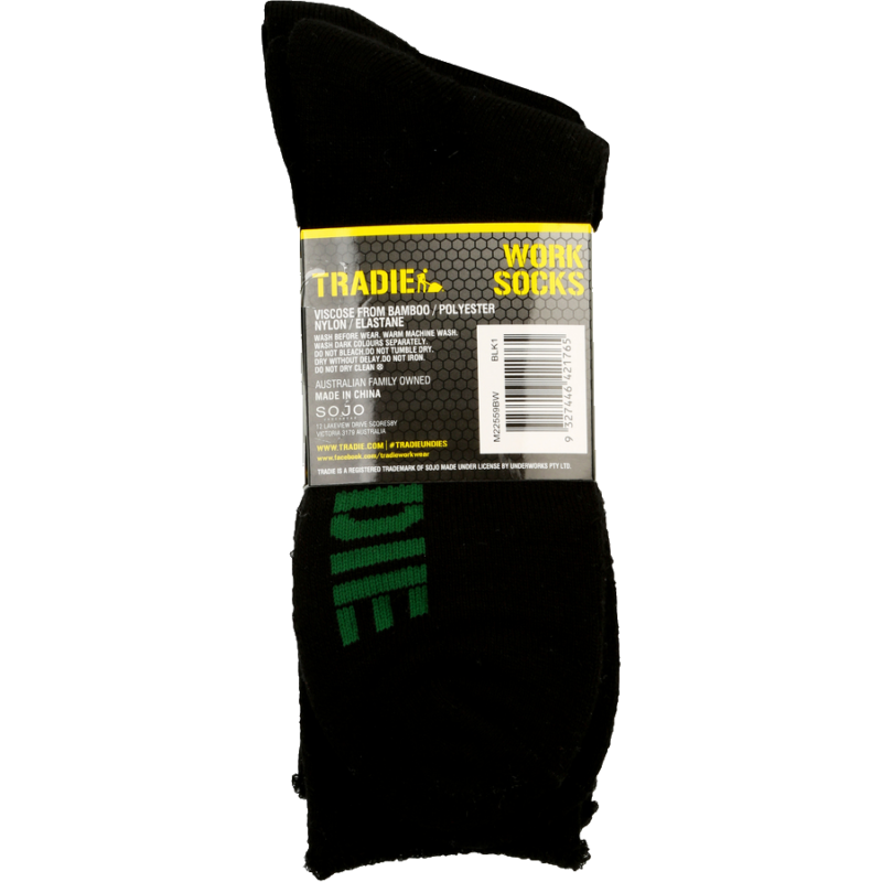 TRADIE Work Boot Socks. Bamboo Comfort. 2 PACK Redback Oliver Blundstone Mongrel