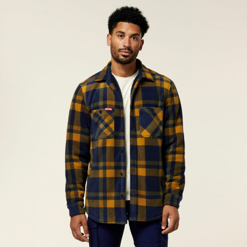 Hard Yakka Y06518 Fleece Lined Flannelette Legend Sherpa Jacket + FREE BEANIE !!