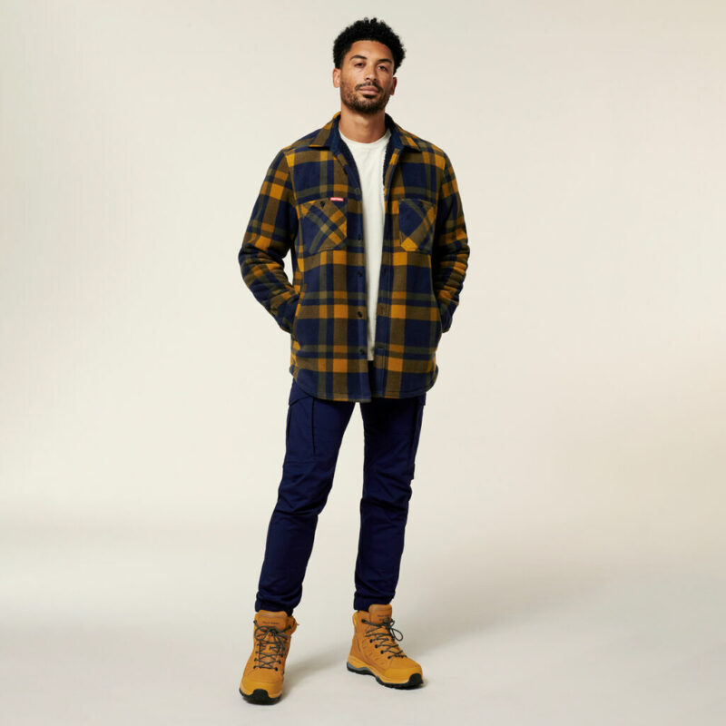 Hard Yakka Y06518 Fleece Lined Flannelette Legend Sherpa Jacket + FREE BEANIE !!