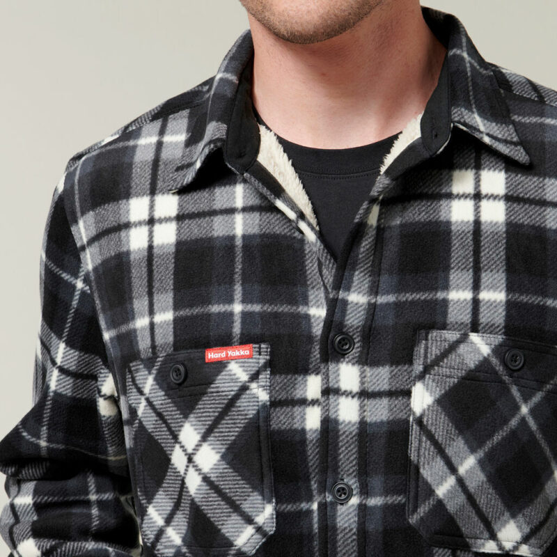 Hard Yakka Y06518 Fleece Lined Flannelette Legend Sherpa Jacket + FREE BEANIE !!