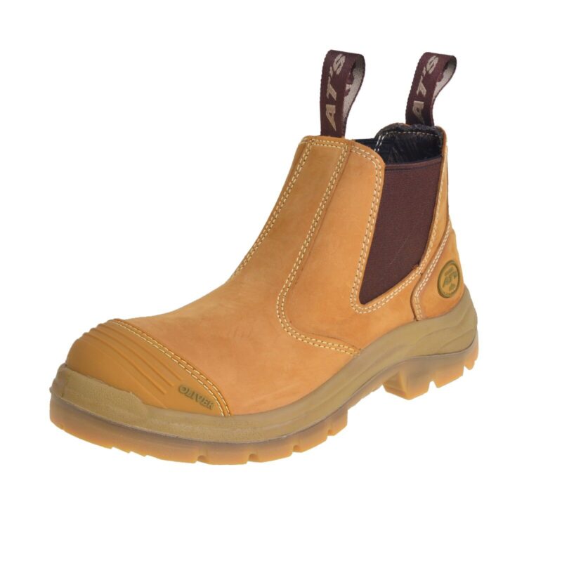 Oliver Work Boots 55322. Wheat, Elastic Sided, Steel Toe Safety. UPDATED STYLE!