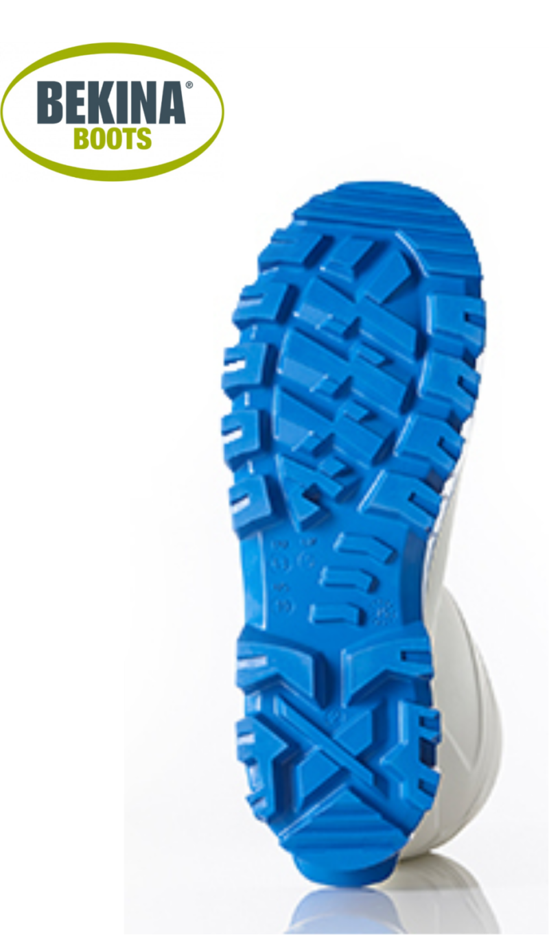 BEKINA 'StepLite X' WHITE Work Safety Gumboots Steel Toe Cap. 40% Lighter