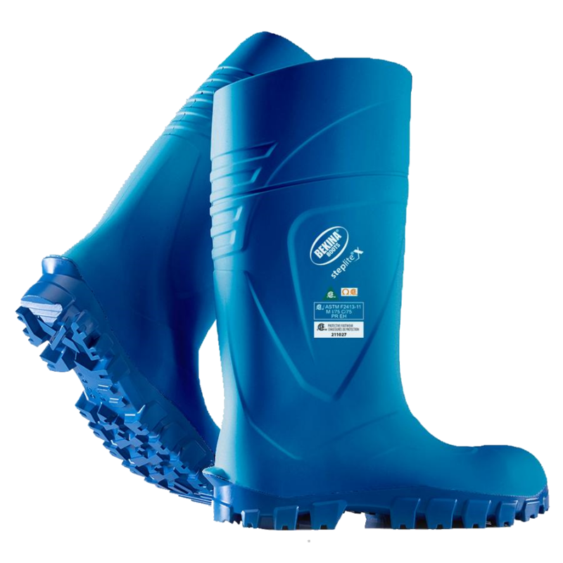 BEKINA 'StepLite X' BLUE Work Safety Gumboots Steel Toe Cap. 40% Lighter