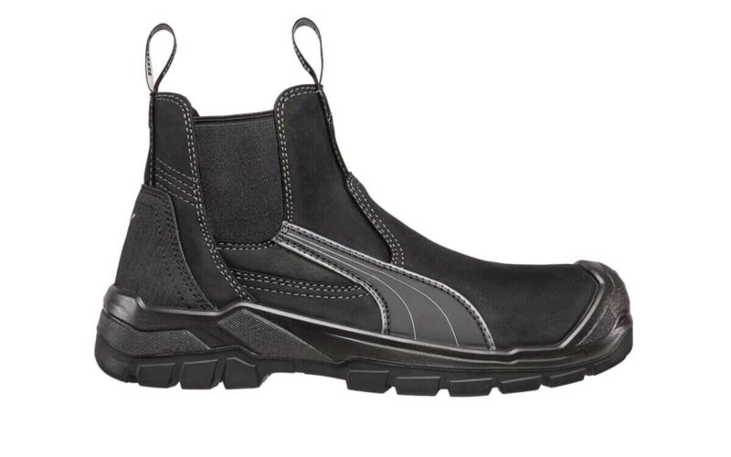 Puma Work Boots 630347 'Tanami', Black Composite Toe Safety, Elastic Sided