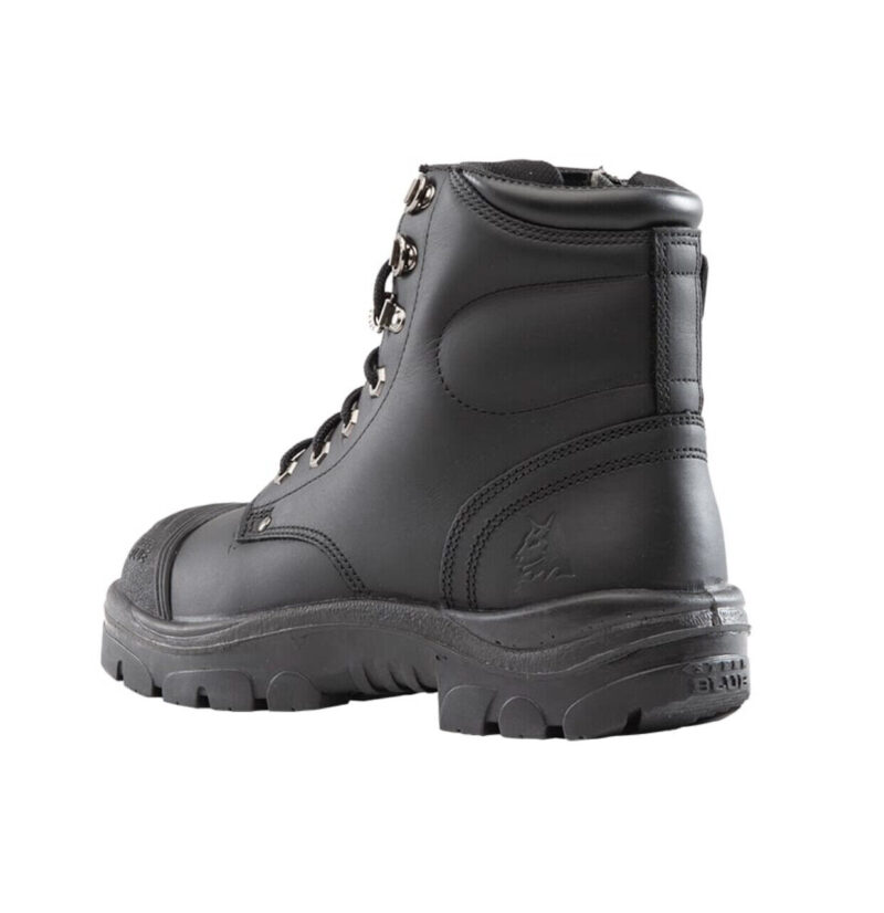 Steel Blue "312652" Black Argyle Zip Steel Cap Safety Work Boots. NEW Scuff Cap