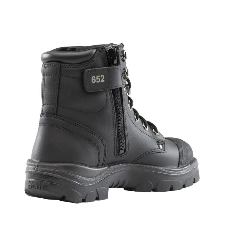 Steel Blue "312652" Black Argyle Zip Steel Cap Safety Work Boots. NEW Scuff Cap