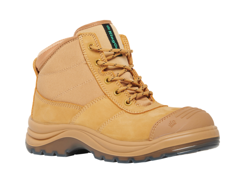 KingGee K26491 TRADIE Women's Wheat Safety Work Boot. Zip Side, Scuff, King Gee