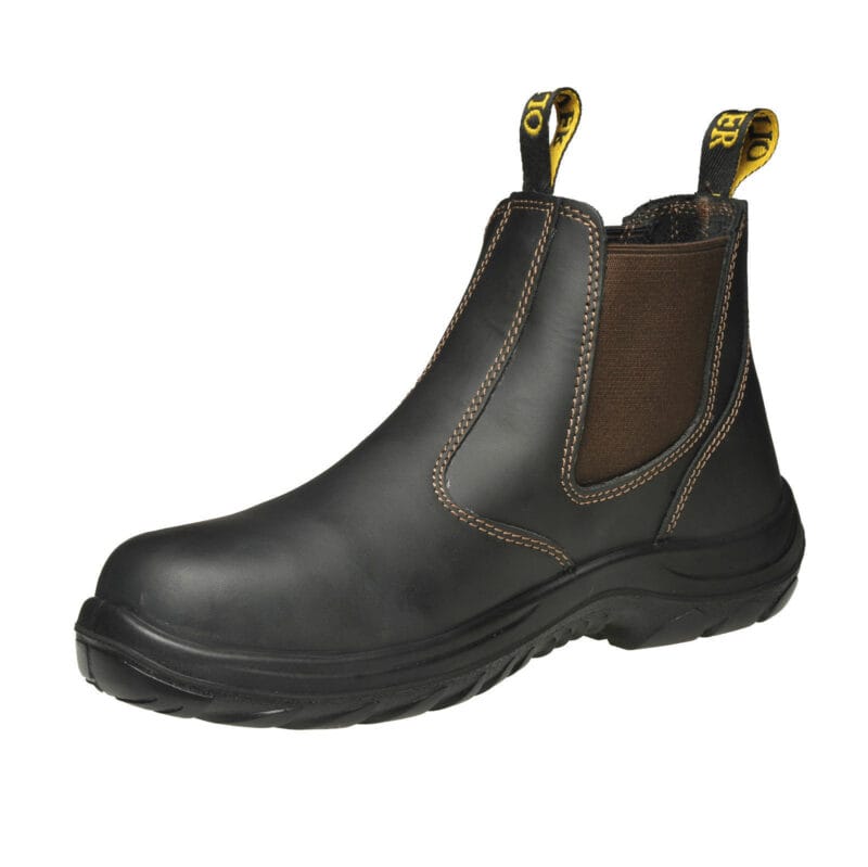 Oliver Work Boots, 34626, Steel Toe Safety. 'Claret' Elastic Sided. Brand New!