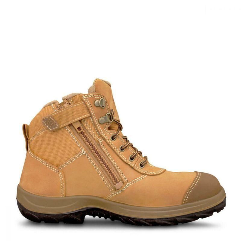 Oliver 34662 Work Boot. Steel Toe Safety. Nubuck Zip-Side Ankle Boot. SCUFF CAP!