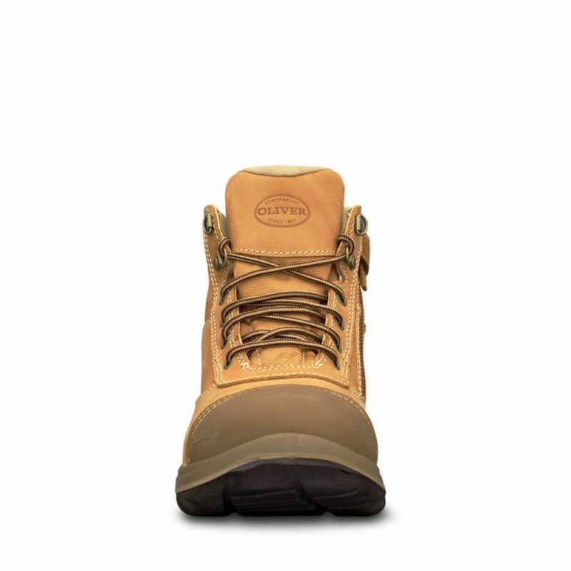 Oliver 34662 Work Boot. Steel Toe Safety. Nubuck Zip-Side Ankle Boot. SCUFF CAP!