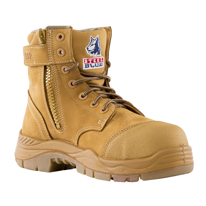 Steel Blue ARGYLE 317532 COMPOSITE Toe Cap Safety Work Boots. ZIP & SCUFF CAP
